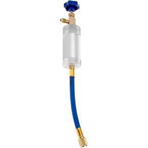 Aupoko R134A AC Oil Dye Injector, Oil Filling Syringe with 1/2" Male and 1/2" Female, Fits for R134A Air Conditioning Universal A/C Injection Tool