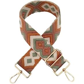 Argyle Pattern Adjustable Bag Strap Replacement 2inch Wide Jacquard Belt for Purse Shoulder Guitar Camera Luggage Bags (Blue Navy Khaki)