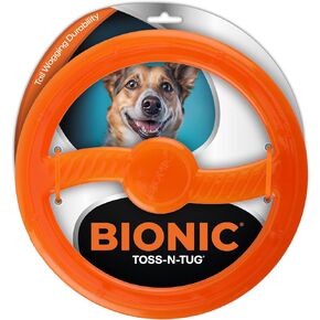 BIONIC Toss-N-Tug Dog Toy - High-Visibility Ultimate Multi-Action Dog Toy
