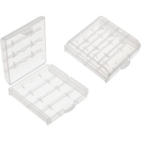 Fielect 10Pcs 4 x AA/AAA Battery Storage Case Holder Organizer Box Blue