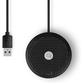 Aluratek USB 360 Degree Microphone with Mute Button for Computer and Laptop for Video Conference, Gaming, Zoom Call, Skype, Win & MAC OS (AUM01F), Red