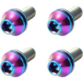 corki Titanium Bike Screw M5 x 12mm with Washers Bicycle Water Bottle Cage Hex Bolts
