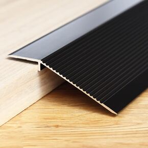 Aluminum Floor Transition Strip, Suitable for Doorways Threshold Ramp Tile Laminate Planks, Bridge The Height Between 0.2-0.5 Inch (3Ft x 1.7In, Matte Silver)