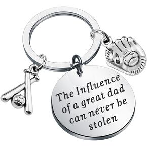 ENSIANTH Baseball Dad Gift Softball Catcher Keychain Baseball Coach Appreciate Gift Father’s Day Gift Best Dad Coach Ever