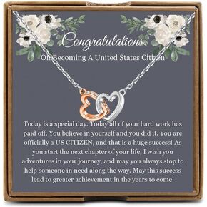 US Citizenship Gift Immigrant Citizenship Necklace New US Citizen Jewelry Naturalization Ceremony Gift