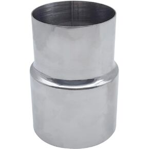 QISF 304 Stainless Steel Exhaust Adapter Connector 3"ID to 3.5"ID, 4" Overall Length Exhaust Pipe Reducer