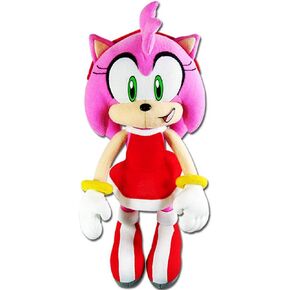 GE Animation GE-52635 Sonic The Hedgehog 9" Amy Rose in Red Dress Stuffed Plush