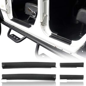 u-Box JKU Door Entry Guard Sill Protector Scuff Plate Black Compatible with 2007-2018 Jeep Wrangler JK Unlimited 4-Door