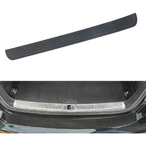 1 PC Car Trunk Door Sill Protection Guard, 35.4" x 2.7" American Flag Decorative Anti-Scratch Strip, PVC Flexible Anti-Slip Peel-and-Stick Protective Film, Universal for Most Cars (Black)