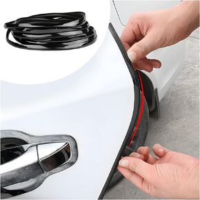 Blilo Car Door Edge Guards, 16Ft U Shape Door Edge Trim, Rubber Molding Auto Door Edge Seal Protector, Anti-Collision Vehicle Protection Accessories Universal for SUV, Truck, Van (Black)