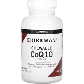 Kirkman Coenzyme Q10 100 mg Chewable Tablets (with Stevia) | 120 Chewable Tablets