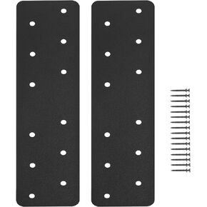 4 Pcs L Shape Flat Bracket. 11.8"x 11.8" Mending Plate, Heavy Duty Right Angle Brackets, Corner Bracket, L Shape Plate Fit 4x4,6x6 for Repair House,Furniture,Pavilion,Truss framing