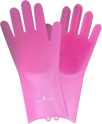 Classic Equine Wash Gloves, Blue in Saudi Arabia