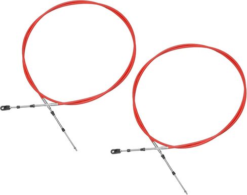 ACROPIX Universal 300cm 10FT 33C/3300 Marine Boat Throttle Shift Control Cable Red with Fastening Head for Yamaha Outboard Engine - Pack of 2 in Saudi Arabia