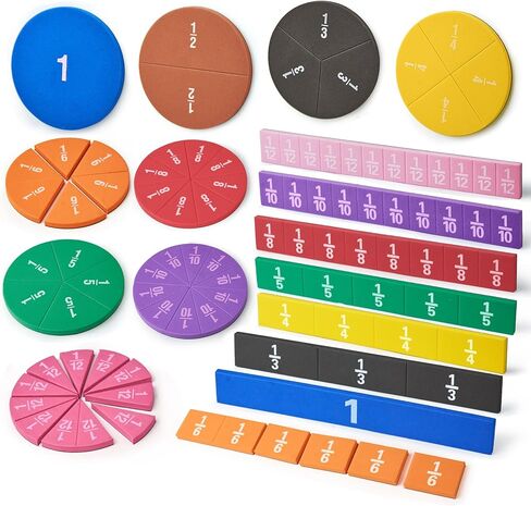 بلاط الكسور المغناطيسي لألعاب الفصول الدراسية للرياضيات للأطفال. وسائل تعليمية واقفة للفصول الدراسية الابتدائية. تساعد الأطفال على تعلم الكسور (R + مستطيلة) in Kuwait