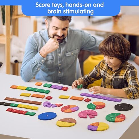 بلاط الكسور المغناطيسي لألعاب الفصول الدراسية للرياضيات للأطفال. وسائل تعليمية واقفة للفصول الدراسية الابتدائية. تساعد الأطفال على تعلم الكسور (R + مستطيلة) in Kuwait