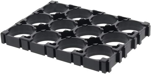 Fielect 5Pcs 3x4 Cell Spacer 18650 Lithium Battery Holder Bracket for DIY Battery Pack, 18.4mm Hole Dia in Saudi Arabia