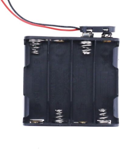 Hilitchi 2Set 8 x AA Thicken Battery Holder and T Type Wired Battery Clip Standard Snap Connector in Saudi Arabia