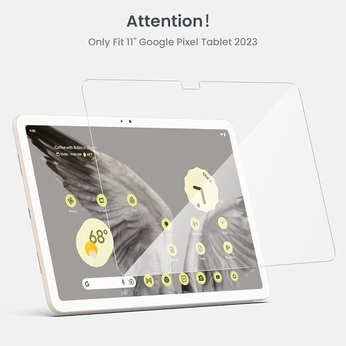 MoKo [واقي شاشة مكون من قطعتين لجهاز Google Pixel Tablet 11 بوصة 2023، مضاد للخدش 9H صلابة فائقة الوضوح من الزجاج المقسى مناسب لجهاز Pixel اللوحي 2023، متوافق مع قلم الرصاص in Saudi Arabia