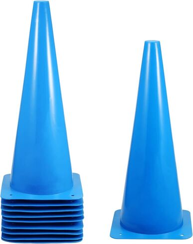 مخاريط المرور، 5 عبوات من مخاريط تدريب كرة القدم البلاستيكية مقاس 18 بوصة من SEHOI، مخاريط السلامة المرورية، مخاريط وقوف السيارات الآمنة على الطرق للأنشطة الرياضية الخارجية والمناسبات الاحتفالية، أزرق in Kuwait