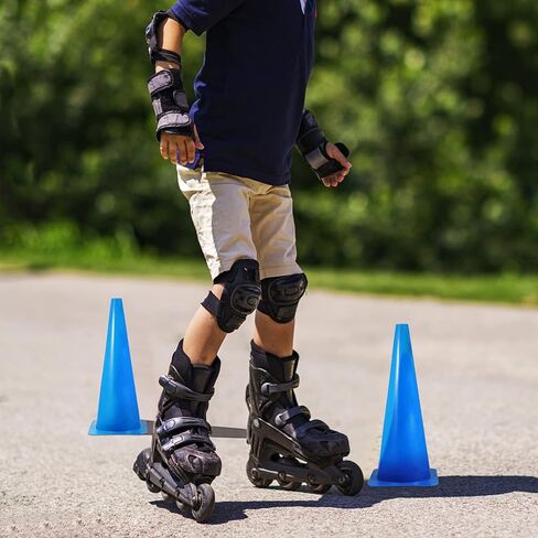 مخاريط المرور، 5 عبوات من مخاريط تدريب كرة القدم البلاستيكية مقاس 18 بوصة من SEHOI، مخاريط السلامة المرورية، مخاريط وقوف السيارات الآمنة على الطرق للأنشطة الرياضية الخارجية والمناسبات الاحتفالية، أزرق in Kuwait