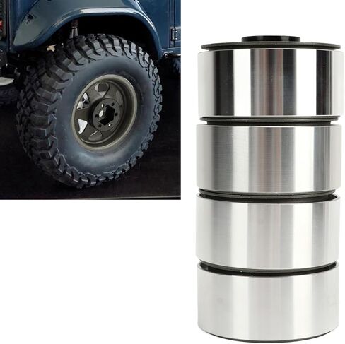 RC Beadlock Wheel Rim, 4Pcs 8.9mm Metal for SCX10 90046 1.9 Inch RC Car Supplies (Black) in Saudi Arabia