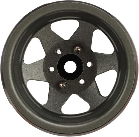RC Beadlock Wheel Rim, 4Pcs 8.9mm Metal for SCX10 90046 1.9 Inch RC Car Supplies (Black) in Saudi Arabia