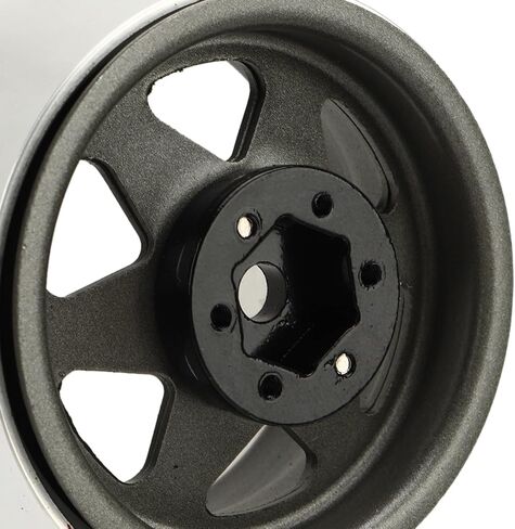 RC Beadlock Wheel Rim, 4Pcs 8.9mm Metal for SCX10 90046 1.9 Inch RC Car Supplies (Black) in Saudi Arabia