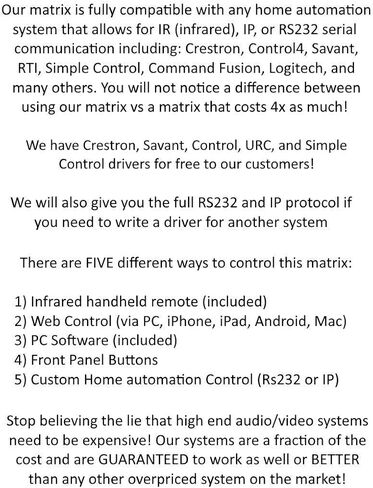 8x16 8x8 HDR 18GBPS HDbaseT 4K Matrix Switcher ARC Downscaling 16x16 مع 8 أجهزة استقبال HDMI 2.0a 2.0 CAT6 CAT5e HDMI HDCP2.2 توجيه SPDIF Audio CONTROL4 Savant Home Automation in Kuwait