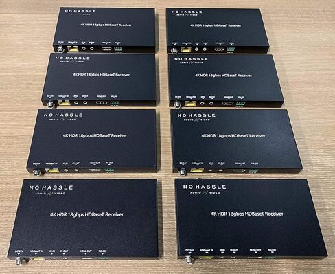 8x16 8x8 HDR 18GBPS HDbaseT 4K Matrix Switcher ARC Downscaling 16x16 مع 8 أجهزة استقبال HDMI 2.0a 2.0 CAT6 CAT5e HDMI HDCP2.2 توجيه SPDIF Audio CONTROL4 Savant Home Automation in Kuwait