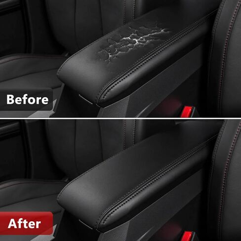 بديل غطاء وحدة التحكم المركزية للسيارة KBH لسيارة Chevy Equinox & GMC Terrain 2010-2017، زخرفة جلدية من الفينيل، غطاء بديل لمسند ذراع وحدة التحكم الوسطى، مضاد للخدش، أسود in Kuwait