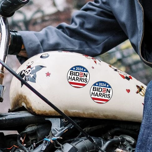 100 قطعة بايدن هاريس 2024 ملصقات الانتخابات والشارات لسيارة الدراجات النارية الخوذات نافذة الكمبيوتر المحمول ديكور مقاوم للماء 3x3 بوصة in Kuwait