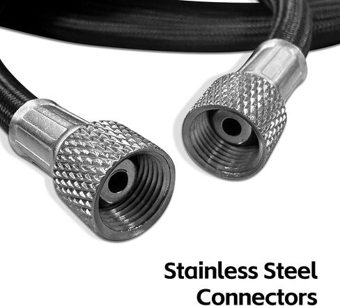 خرطوم البخاخة المضفر من النايلون الفاخر بطول 6 أقدام مع تركيبات قياسية مقاس 1/8 بوصة على كلا الطرفين in Kuwait