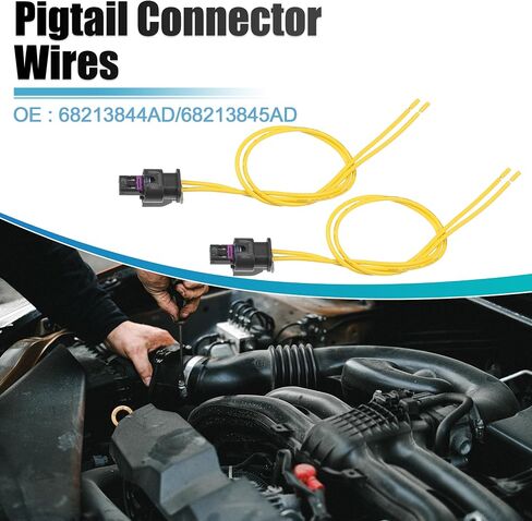 uxcell 1 Set Side Marker Light Pigtail Connector Wires No.68213844AD/68213845AD for Chrysler 300 2015-2022 in Saudi Arabia
