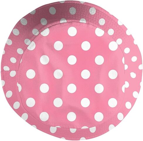Polka Dots Bucket Hat Cute Fisherman Hat Polka Dot Bucket Hats Sun Hat for Fishing Hiking Camping in Saudi Arabia