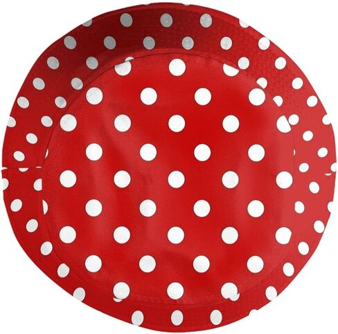 Polka Dots Bucket Hat Cute Fisherman Hat Polka Dot Bucket Hats Sun Hat for Fishing Hiking Camping in Saudi Arabia