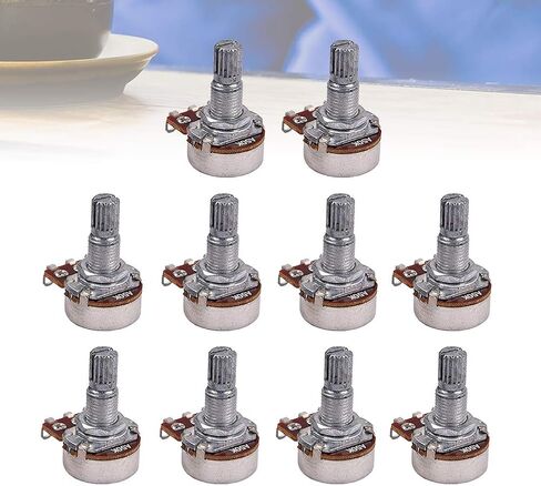 Artibetter 10pcs A50k Bass Pots Potentiometer Long Knurled Split Shaft Audio Taper Low Friction for Guitar Bass Parts Full Size in Saudi Arabia