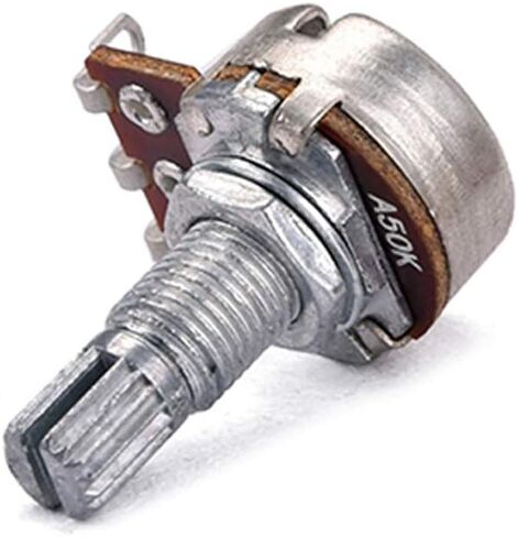 Artibetter 10pcs A50k Bass Pots Potentiometer Long Knurled Split Shaft Audio Taper Low Friction for Guitar Bass Parts Full Size in Saudi Arabia