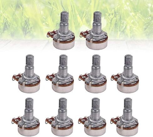 Artibetter 10pcs A50k Bass Pots Potentiometer Long Knurled Split Shaft Audio Taper Low Friction for Guitar Bass Parts Full Size in Saudi Arabia