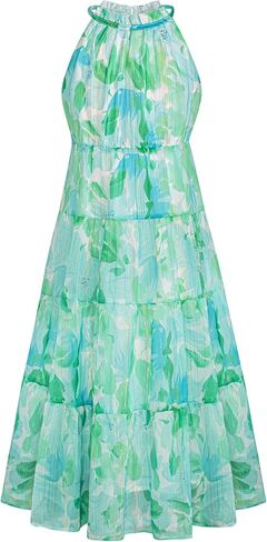 GRACE KARIN 2024 Girls Spring Dresses Girls Sleeveless Summer Floral A-line Dress Green Flower 7Y in Saudi Arabia