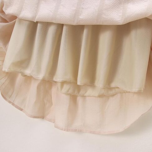 IZYJOY Girls Summer Cotton Linen Dresses Ruffle Sleeveless Back Bowknot A-Line Swing Sundress Casual Solid Beach Midi Dress in Saudi Arabia