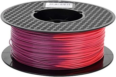 Heat Color Change PLA Purple to Red PLA Filament 1.75 mm 1KG 3D Printer Filament Spool Color Changing with Temperature 2.2 lbs Temp Color Changing Filament PLA 3D Printing Pen Materials CC3D Filament in Saudi Arabia