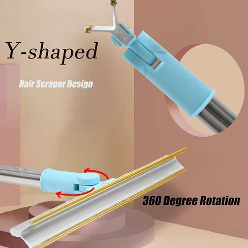 Dog Hair Remover, Carpet Rake, 55" Long Handle Cat Hair Broom, Etra&Pro Pet Hair Remover Set Large Carpet Rake Pet Hair Remover for Rugs Sofa Coat in Kuwait