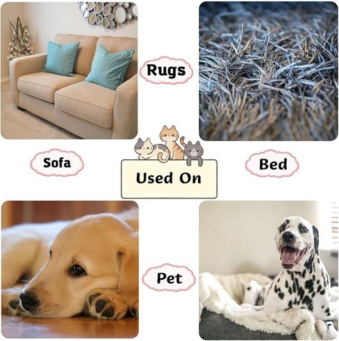 Dog Hair Remover, Carpet Rake, 55" Long Handle Cat Hair Broom, Etra&Pro Pet Hair Remover Set Large Carpet Rake Pet Hair Remover for Rugs Sofa Coat in Kuwait