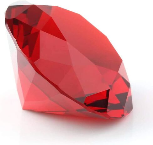 60MM(2.36") Crystal Diamond Paperweight with Metal Base Stand, Diamond Shaped Crystal Jewel Paperweight Glass Gem Centerpieces Decoration for Home Office Wedding (60mm Clear) in Saudi Arabia