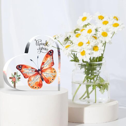 Thank You Gift for Women, Appreciation Gifts for Women, Heart-Shaped Acrylic Desk Decor with Appreciation Message for Women, Teacher, Coworkers, Friend, Boss in Kuwait