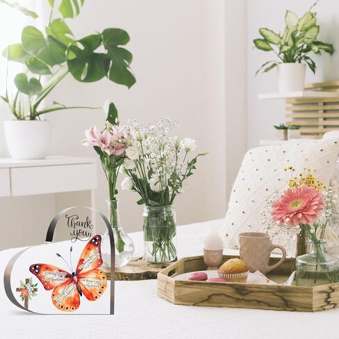 Thank You Gift for Women, Appreciation Gifts for Women, Heart-Shaped Acrylic Desk Decor with Appreciation Message for Women, Teacher, Coworkers, Friend, Boss in Kuwait