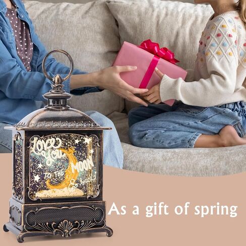 Snow Globes Moon Star Home Decorations 6H Timer Lights Eid Mubarak Gifts for Home Decor Party Supplies Battery Operated & USB Operated in Kuwait