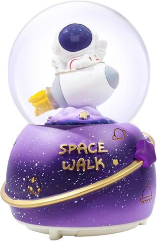 Astronaut Snow Globes for Kids,80MM Musical Glitter Snow Globe to Take Children to Explore The Vast Starry Sky, Astronaut Toys Birthday Gifts for Boys and Girls, Space Decoration in Kuwait