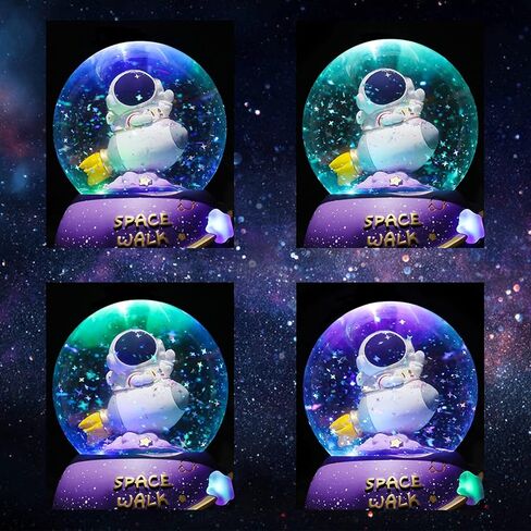 Astronaut Snow Globes for Kids,80MM Musical Glitter Snow Globe to Take Children to Explore The Vast Starry Sky, Astronaut Toys Birthday Gifts for Boys and Girls, Space Decoration in Kuwait